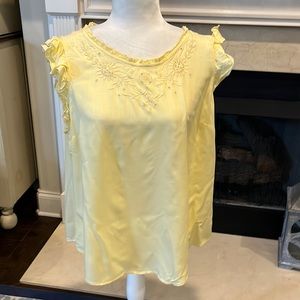 Lauren Conrad yellow blouse. Size L. Worn once. Listing # 1013